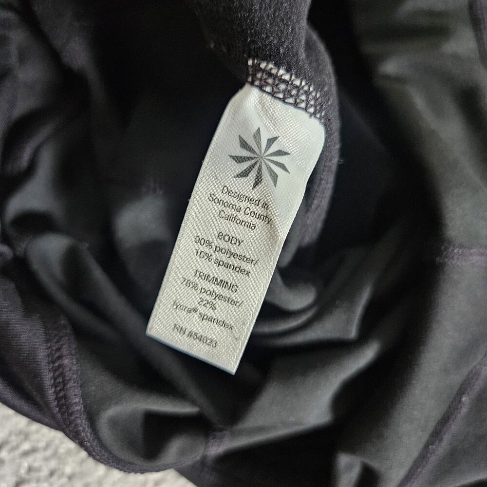 Athleta Leggings Women's Large Black Reflectors Running Gym Yoga Loungewear - Picture 4 of 10